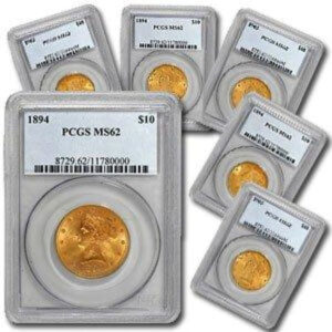 $10 Liberty Gold Eagle MS-62 PCGS Random Year (1838-1907)