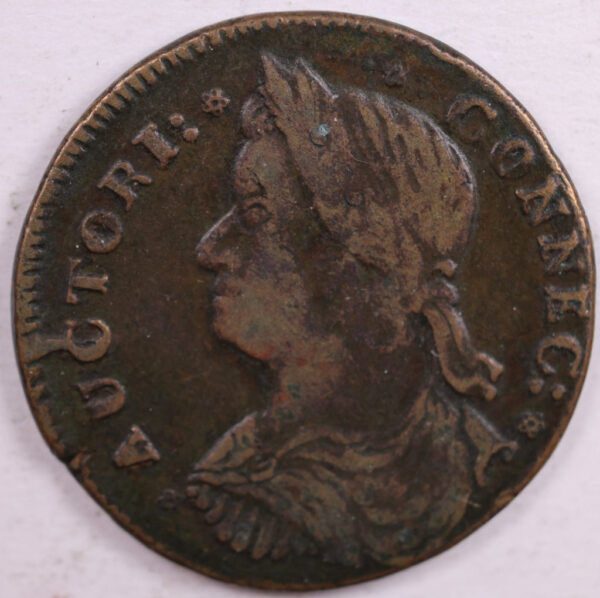 1787 Connecticut Bust Facing Left. Very Fine Circulated Coin., Store #CT0010