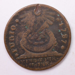 1787 FUGIO CENTS., 'Rounded Ends'., Very Fine Detailed Coin., Store #1781