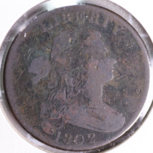 1802 Draped Bust Large Cent, Affordable Circulated Coin. Store #C802.01