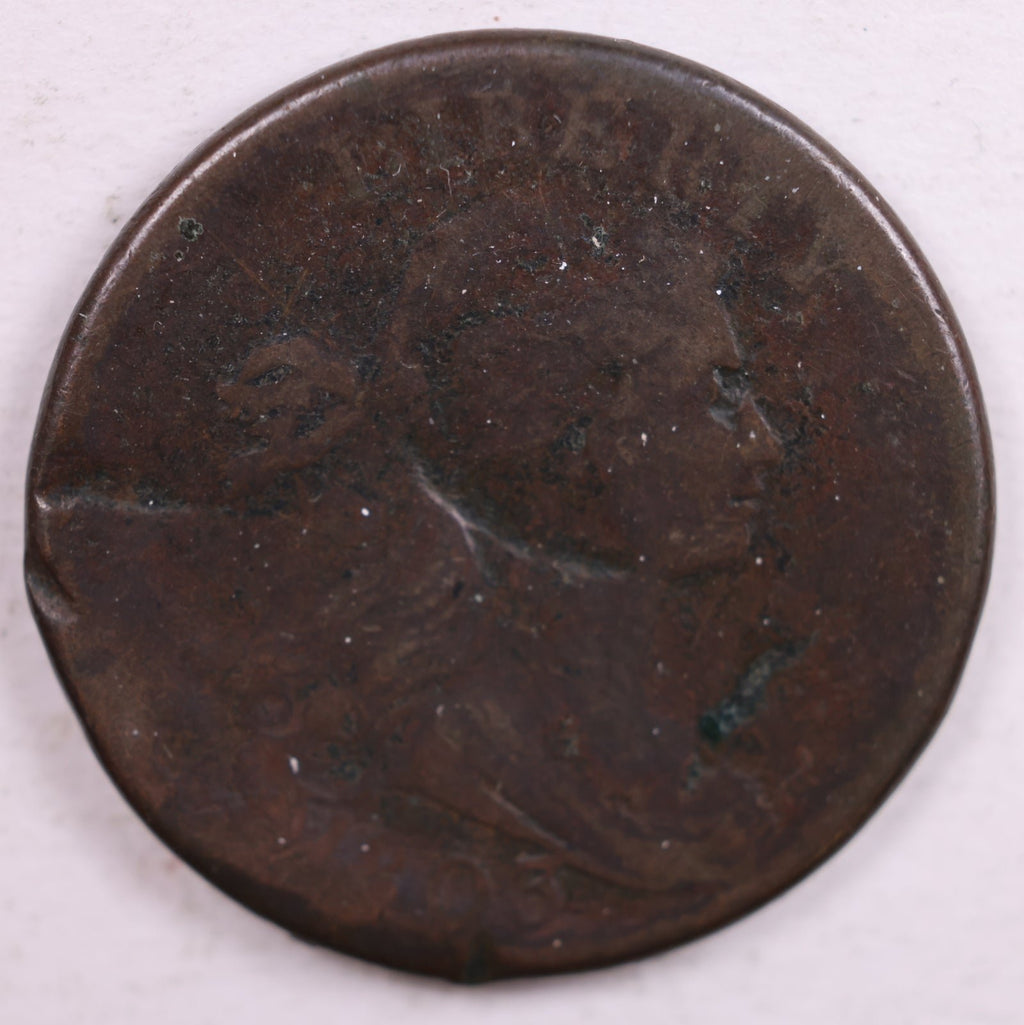 1803 Draped Bust., Large Cent., Fine Details Coin., Store Sale #CT0016