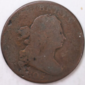 1805 Draped Bust Half Cent, Very Good Circulated Coin. Store #B805.02