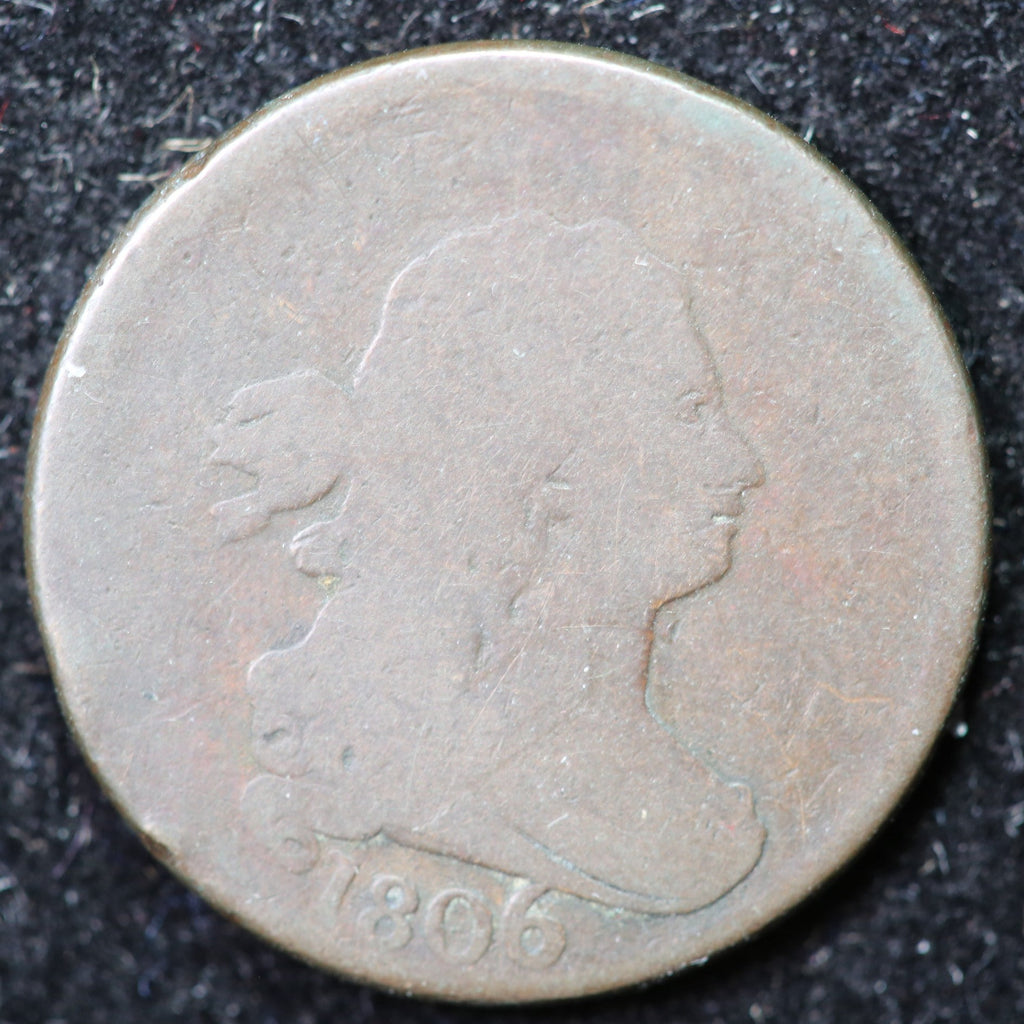 1806 Draped Bust Half Cent, Affordable Collectible Coin. Store #1269094