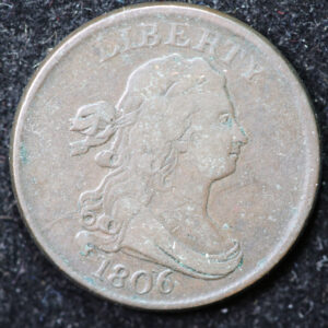 1806 Draped Bust Half Cent, Affordable Collectible Coin. Store #1269095