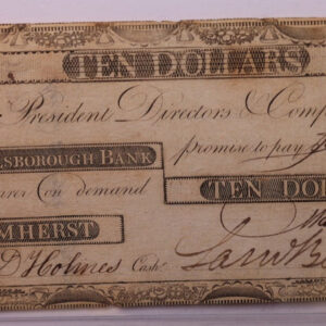 1807 $10, Hillsborough Bank, N.H., Obsolete Currency., #18360