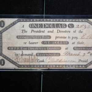 1808 Obsolete Currency, Store #092083