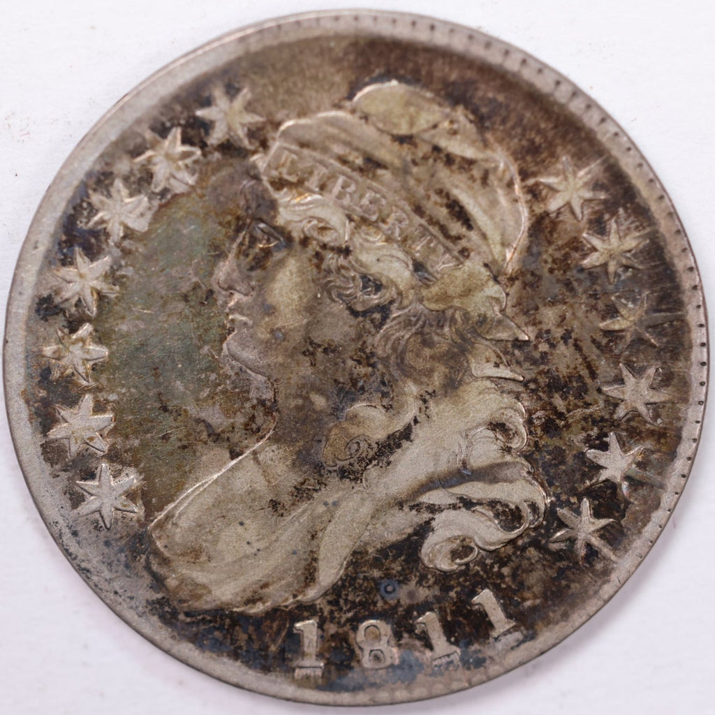 1811 Cap Bust Half Dollar, Very Fine Circulated Coin, Store #H811.01