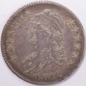 1812 Cap Bust Half Dollar, Extra Fine Circulated Coin, Store #H812.01