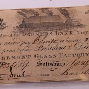 1814 $2., Vermont Glass Company., Obsolete Currency., #18348