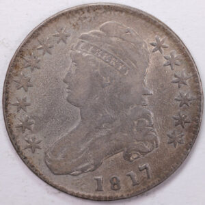 1817 Cap Bust Half Dollar, Very Fine Circulated Coin, Store #H817.01