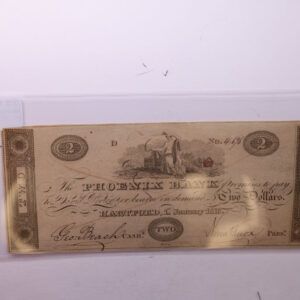 1818 $2, Phoenix Bank, Hartford, CT., Obsolete Currency., #18313