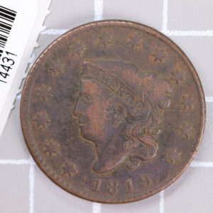1819 Large Cent, Affordable Circulated Coin, Store Sale #14431