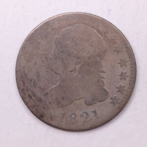 1821 Cap Bust Dime., Very Good., Large Date., Store Sale #18937