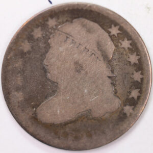 1821 Cap Bust Silver Dime, Good Circulated Coin, Store #d821.01