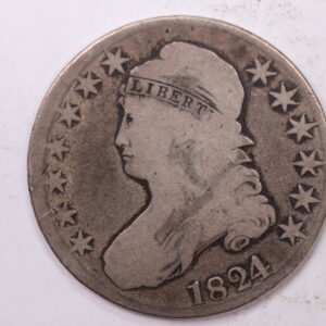 1824 Cap Bust Half Dollar., Good Circulated Coin., Store #1850