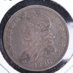 1826 Cap Bust Half Dollar, Affordable Collectible Coin. Store #230808053