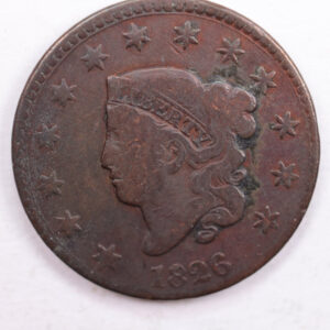 1826 Matron Head., Large Cent., Fine Circulated Coin., Store Sale #CT0025