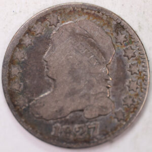 1827 Cap Bust Silver Dime, Fine Circulated Coin, Store #d827.01