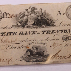 1828 $1, State Bank, Trenton, N.J., Obsolete., #18287