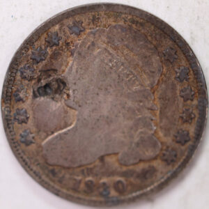 1830 Cap Bust Silver Dime, Very Good Circulated Coin, Store #d830.02