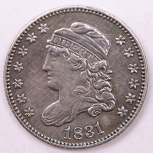 1831 Cap Bust Half Dime., AU., Coin., Store Sale #18656