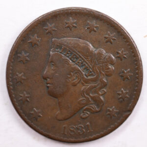 1831 Matron Head., Large Cent., Very Fine+., Circulated Coin., Store Sale #CT0030