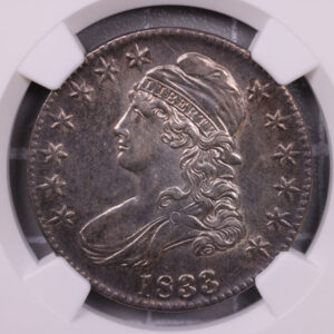 1833 Cap Bust Half Dollar., NGC Certified; AU Details., Store #0895