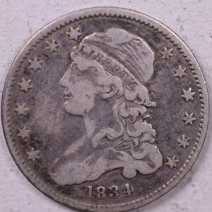 1834 Capped Bust Quarter., Very Fine Circulated Coin., Store#1132