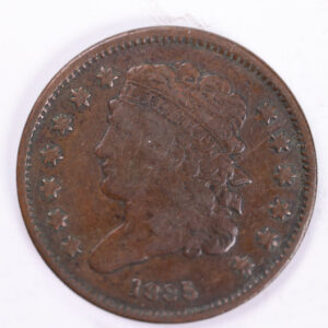 1835 Half Cent., Circulated Coin., Store Sale #1988