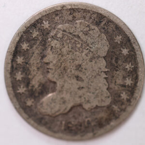 1836 Cap Bust Half Dime, Very Good Circulated Coin, Store #M836.01