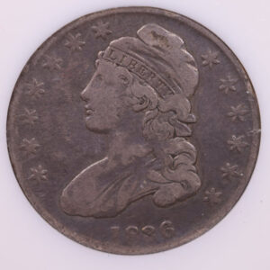 1836 Capped Bust Half Dollar., Fine Plus, Store #601