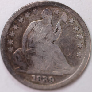 1839 Seated Half Dime, Fine Circulated Coin, Store #M839.01