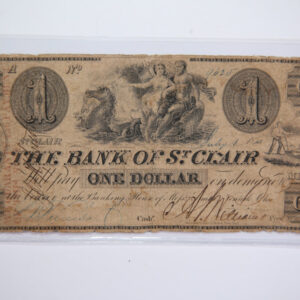 1840 $1, St Clair, Michigan., Obsolete Currency, Store Sale 0932430