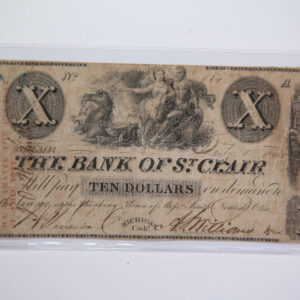 1840 $10, St Clair, Michigan., Obsolete Currency, Store Sale 0932434