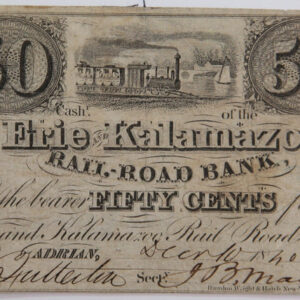 1840 .50 Cent Adrian, Michigan., Obsolete Currency, Store Sale 0932335.