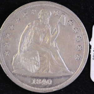 1840 Liberty Seated Silver Dollar, XF+ Details w No Motto. Store #15450