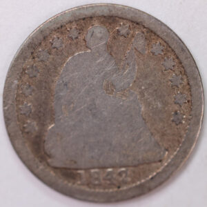 1842 Seated Half Dime, Very Good Circulated Coin, Store #M842.01