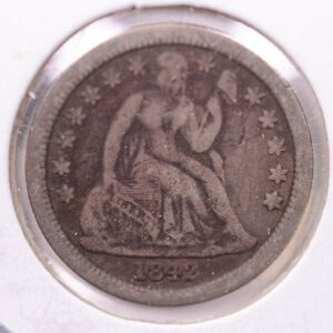1842 Seated Liberty Silver Dime., Very Fine., Store Sale #19006