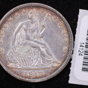 1843 Liberty Seated Half Dollar, Uncirculated Coin, Bold Strike. Store #14124