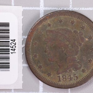 1845 Large Cent, Affordable Circulated Coin, Store Sale #14524