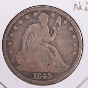1845-O Seated Liberty Half Dollar, Affordable Collectible Coin, Very Good, Store #230804143