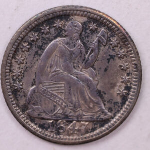 1847 Seated Liberty Half Dime., Uncirculated, Coin., Store Sale #18884