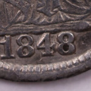 1848/8/7 Seated Liberty Half Dime., XF Coin., Store Sale #18891