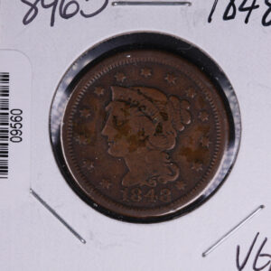 1848 Liberty Head Large Cent. Affordable Collectible Coin. Store # 09560