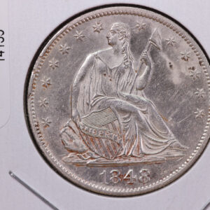 1848-O Liberty Seated Half Dollar, Affordable Uncirculated Coin. Store #14135
