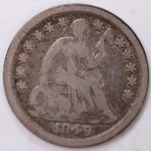 1849, Seated Half Dime, Fine Circulated Coin, Store #M849.02