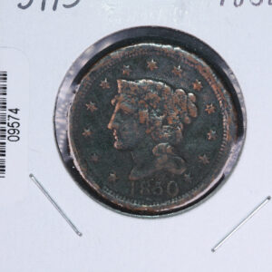 1850 Liberty Head Large Cent. Affordable Collectible Coin. Store # 09574