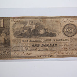 1850 Royal Oak, Michigan., $1., Obsolete Currency, Store Sale 0932261