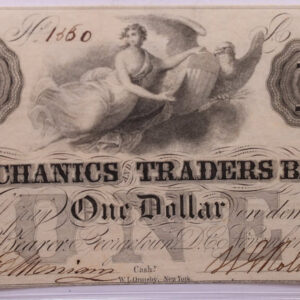 1851 $1, MECHANICS TRADERS BANK, Georgetown, D.C., STORE #18515