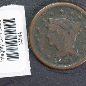 1851 Large Cent, Affordable Circulated Coin, Store Sale #14544